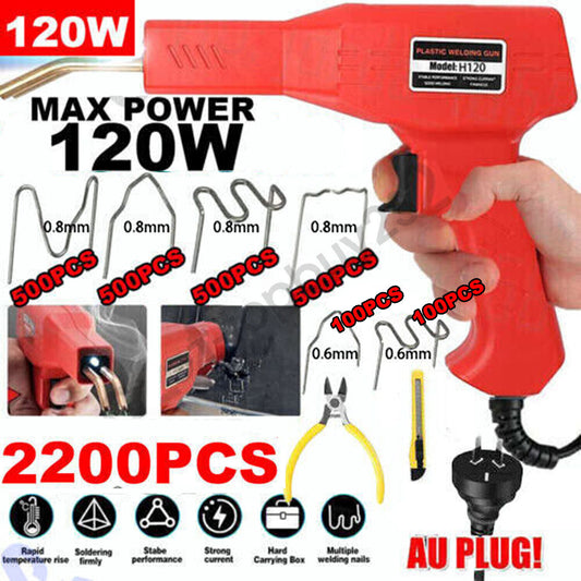 Plastic Welding 120W Machine Stapler Welder Garage Tool Repair Kit Car Bumper