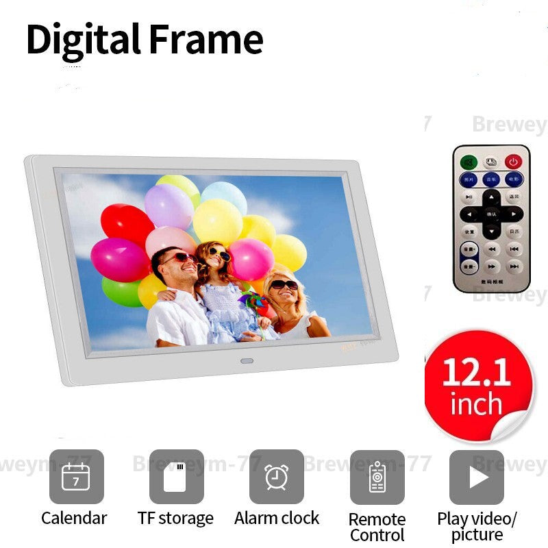 12 "LED Digital Photo Frame Electronic Album 1080 HD MP3 MP4 Player w/Remote New