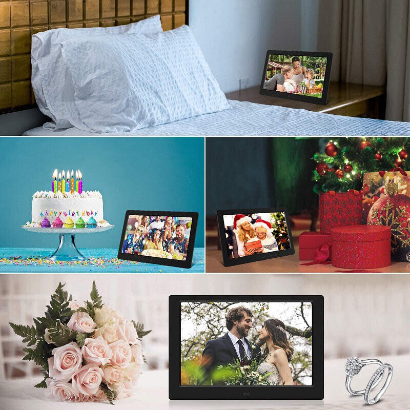 12 "LED Digital Photo Frame Electronic Album 1080 HD MP3 MP4 Player w/Remote New