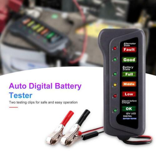 12V Digital Car Motorcycle Truck Battery Alternator Voltage Checker Testing Tool