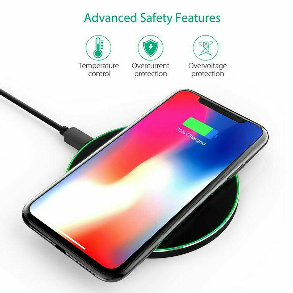 15W Qi Fast Wireless Charger Pad For Samsung S10e S9 S10 Plus iPhone 11 Pro Max