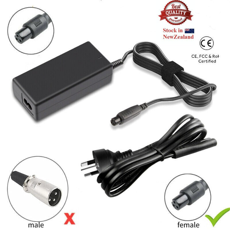 29.4V 2A Power Charger Adapter for 24V 10Ah Lithium Li-ion E-Bike Electric Car