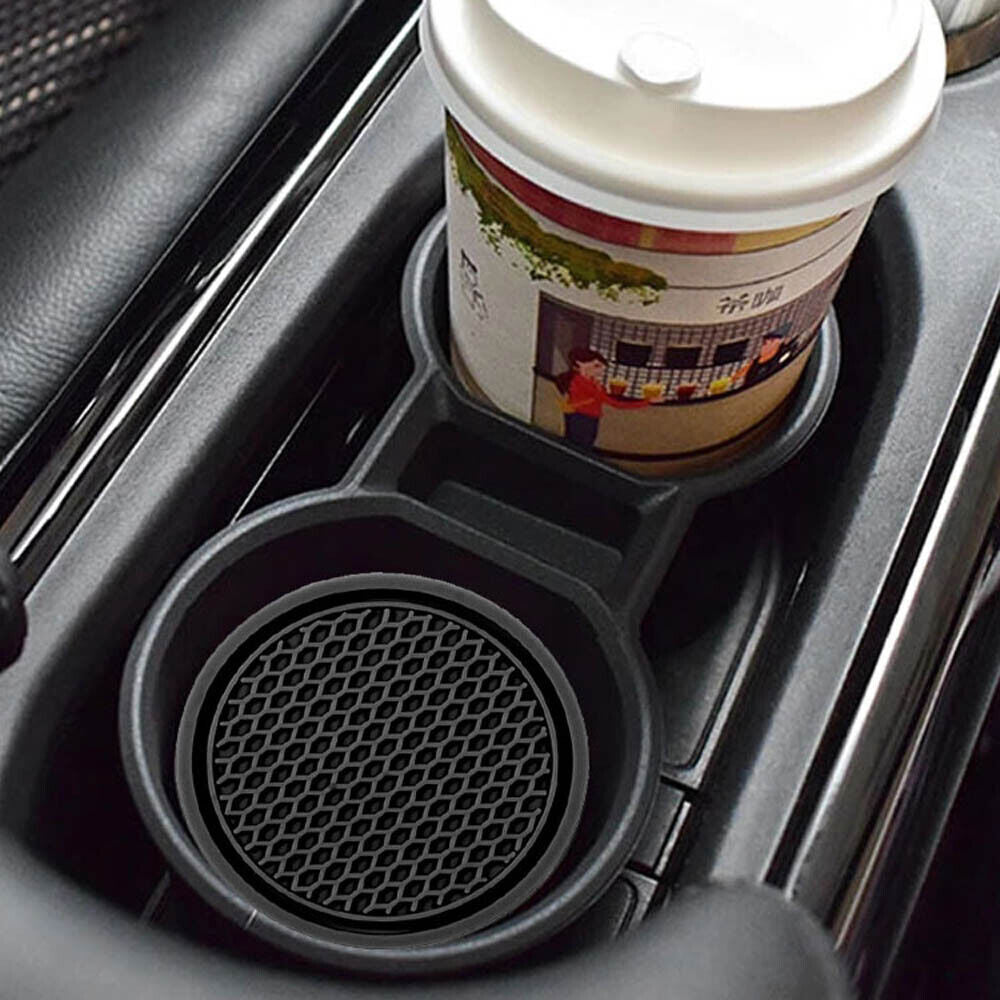 2x Black Universal Car Cup Holder Anti-Slip Insert Coaster Auto Car Accessories