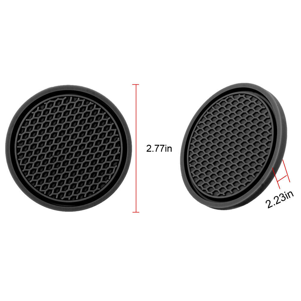 2x Black Universal Car Cup Holder Anti-Slip Insert Coaster Auto Car Accessories