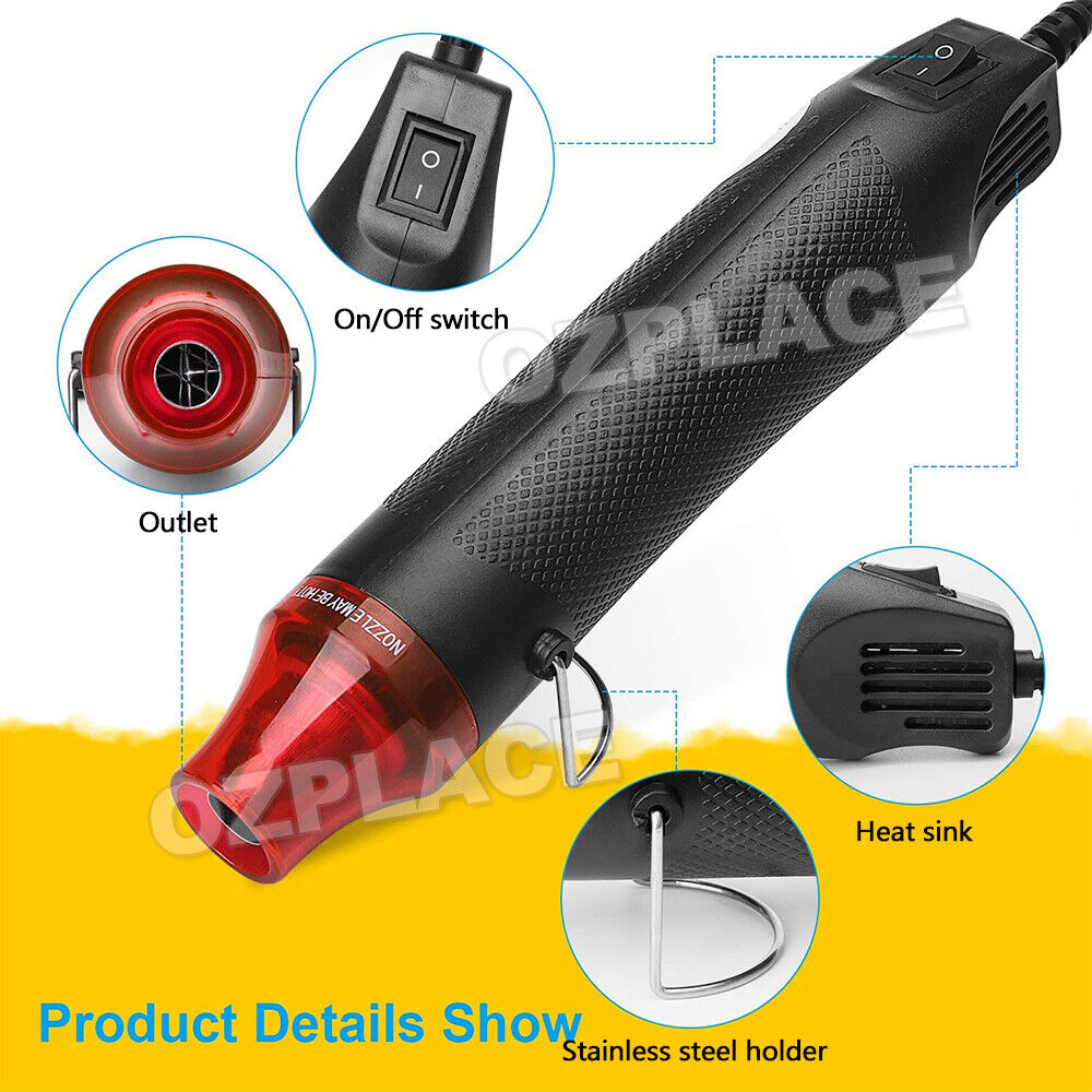 300W Electric DIY Heat Gun Hot Air Gun For Crafts Epoxy Resin Shrink Wrap Viny