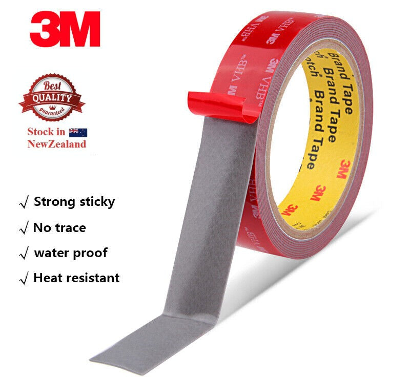 3M Strong Permanent Double Sided Super Sticky Versatile Roll Tape Vehicle 10mm