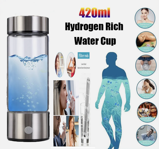 420ml Portable Hydrogen Rich Alkaline Water Ionizer Generator Bottle Cup Mug