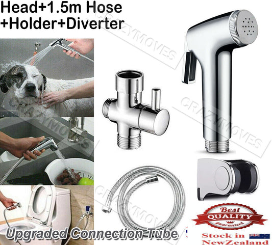 4PCS Bidet Douche Toilet Spray Set Shattaf Shower Head Hose Sprayer Kit Hand