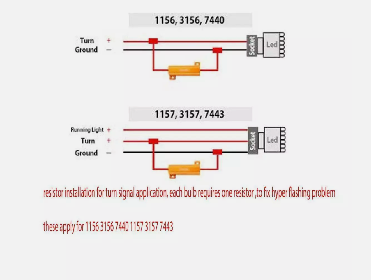 4X Load Resistor 50W 6RJ 6ohm LED Decoder FIX Hyper Flash Turn Signal Blinker