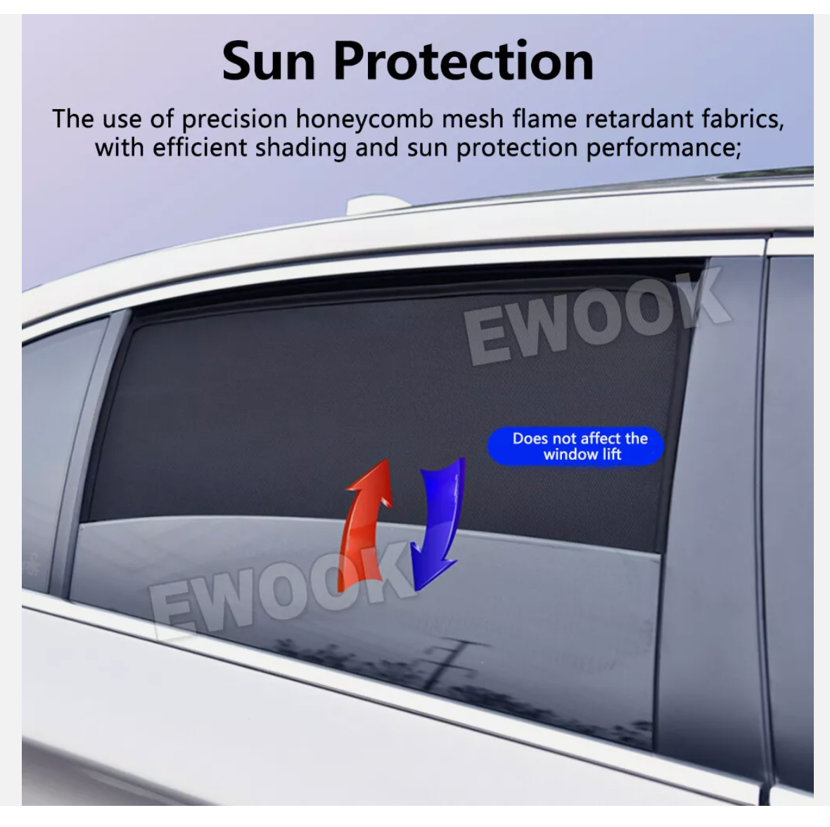 4x Magnetic Car Window Sun Shade UV Protection Front+Rear Side Window Curtain