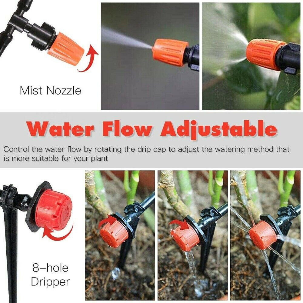 50M Hose Garden Irrigation System with Timer Plant Watering DIY Micro Drip Kits