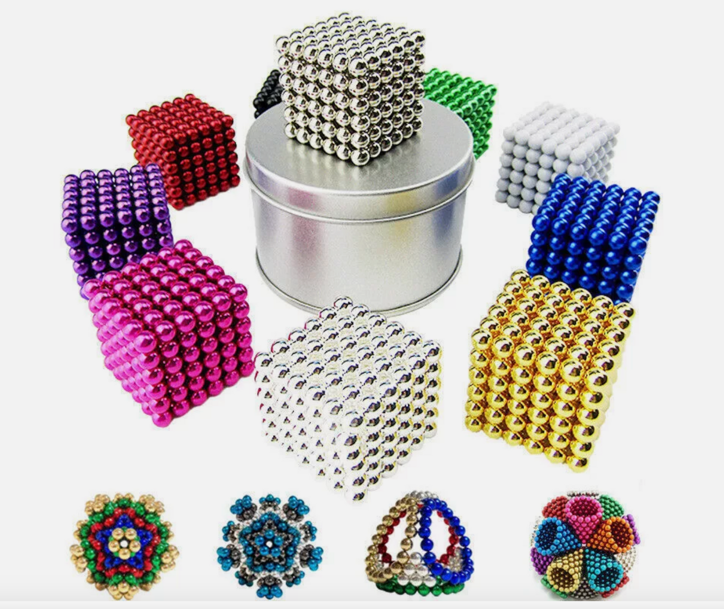 512pcs Magnetic Beads Balls Fidget Desk Adults Toys Office Magnetic Beads Fidget