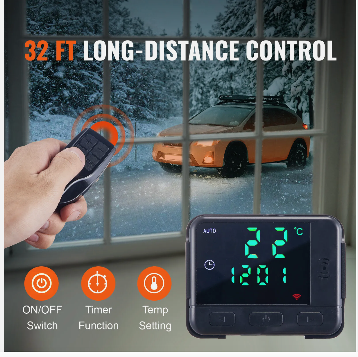 Diesel Air Heater All-in-one 12V 5KW LCD Remote Control for Car RV Indoors