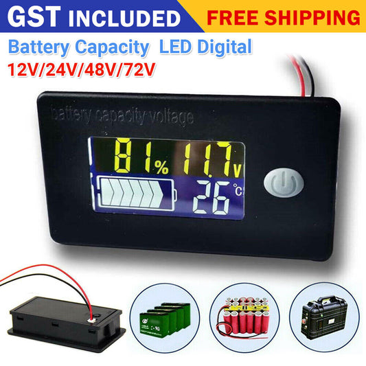 DC 72V LED Digital Monitor Volt Meter Display Battery Gauge Voltage Caravan/Car