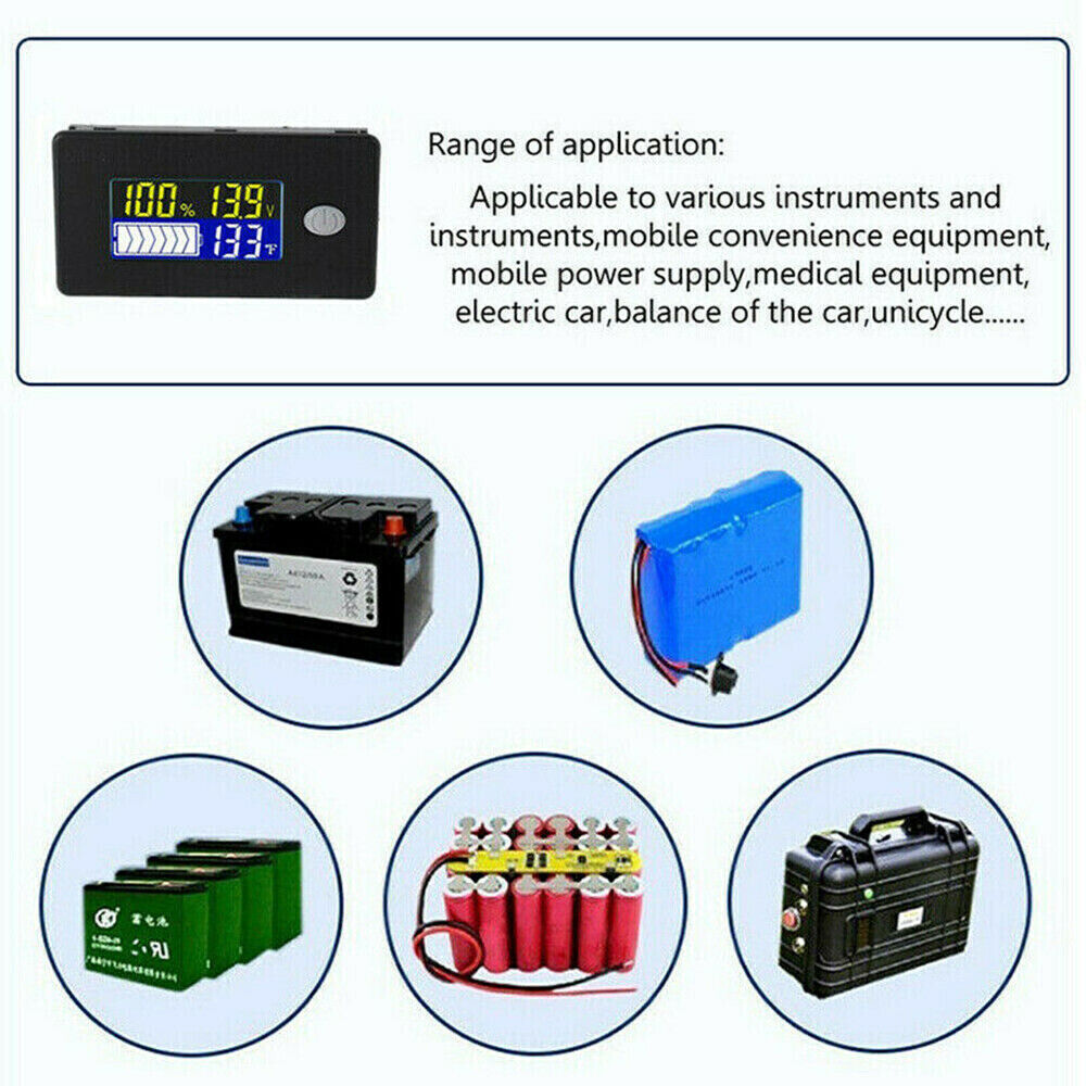 DC 72V LED Digital Monitor Volt Meter Display Battery Gauge Voltage Caravan/Car