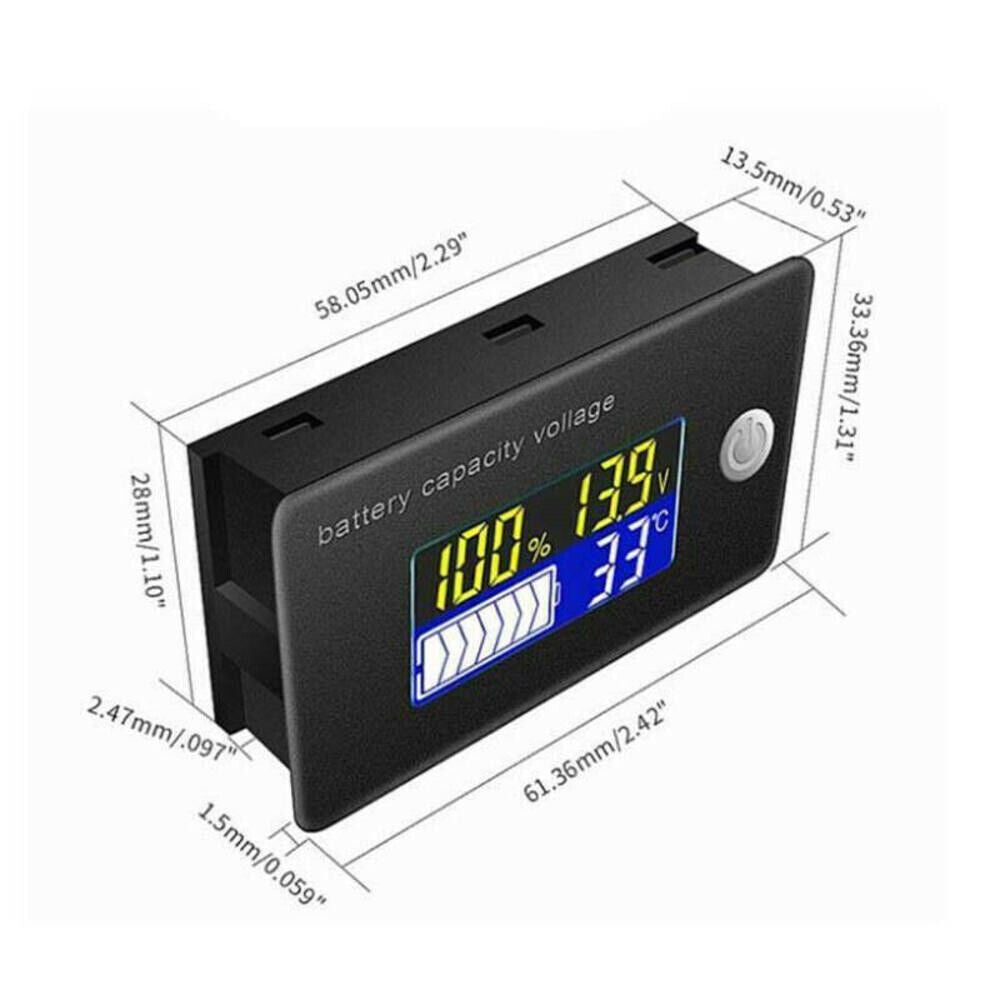 DC 72V LED Digital Monitor Volt Meter Display Battery Gauge Voltage Caravan/Car