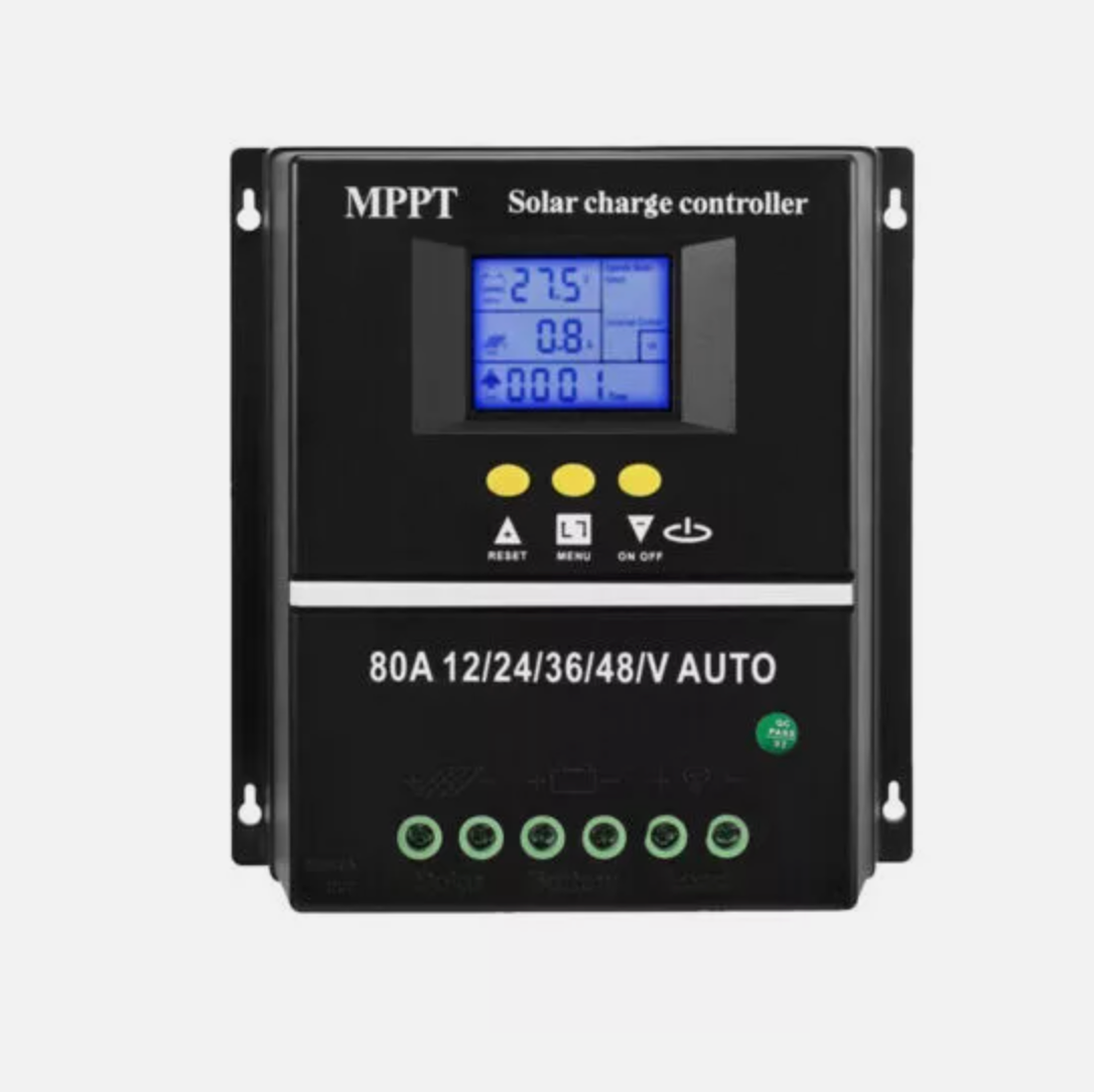 MPPT Solar Charge Controller 80A 12V 24V 36V 48V PV Regulador LCD