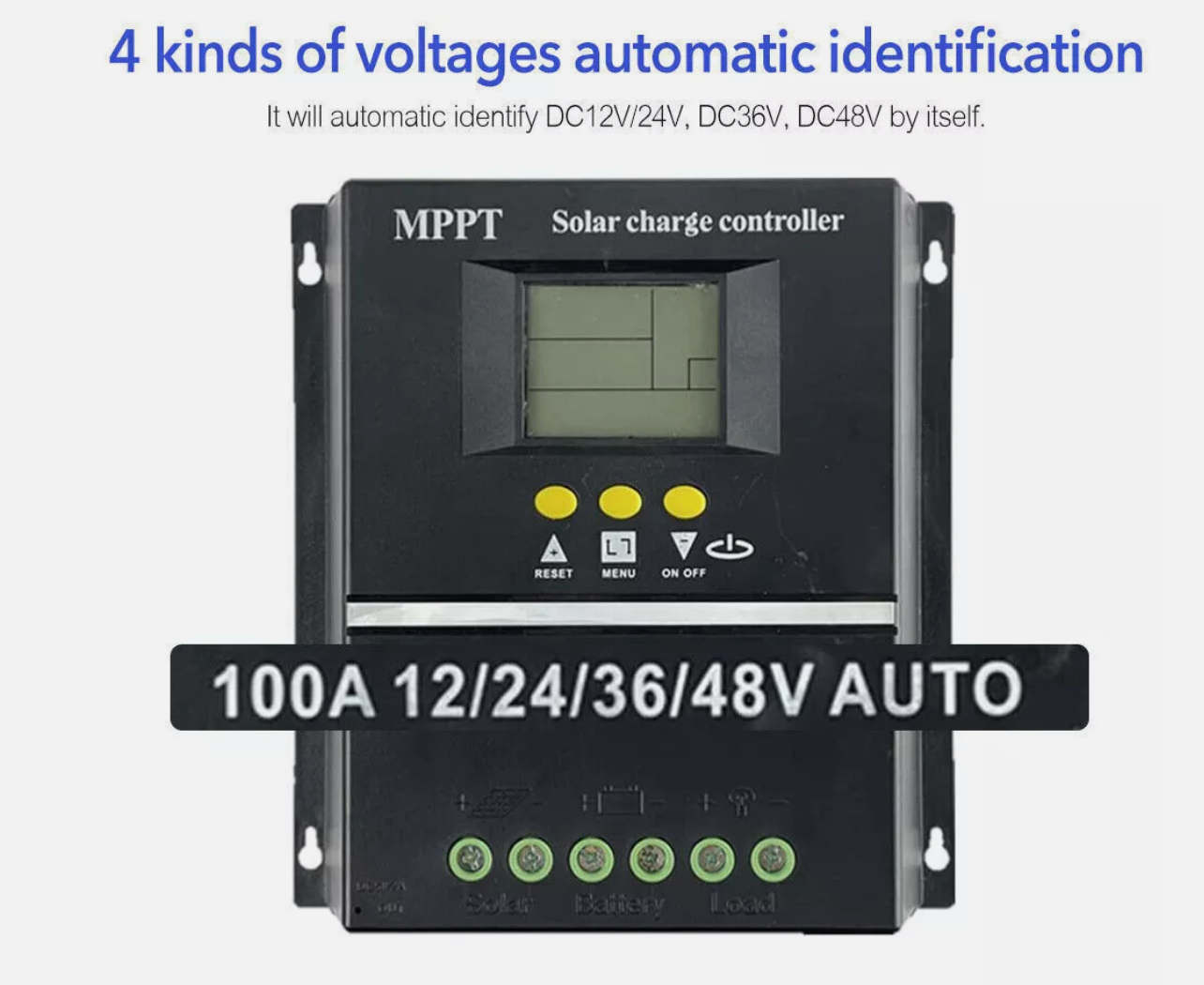 MPPT Solar Charge Controller 80A 12V 24V 36V 48V PV Regulador LCD