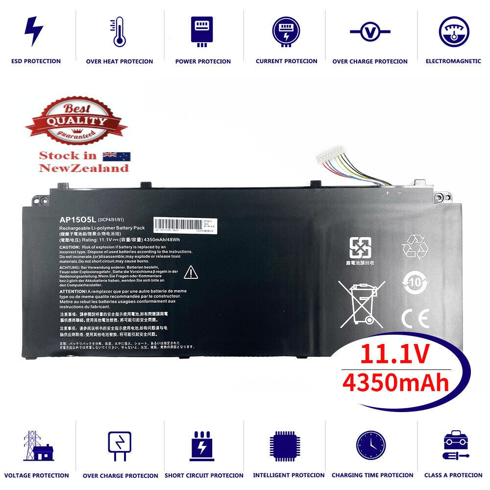 Replacement Battery for Acer AP1503K AP1505L AP15O3K AP15O5L Aspire S13 S5-371