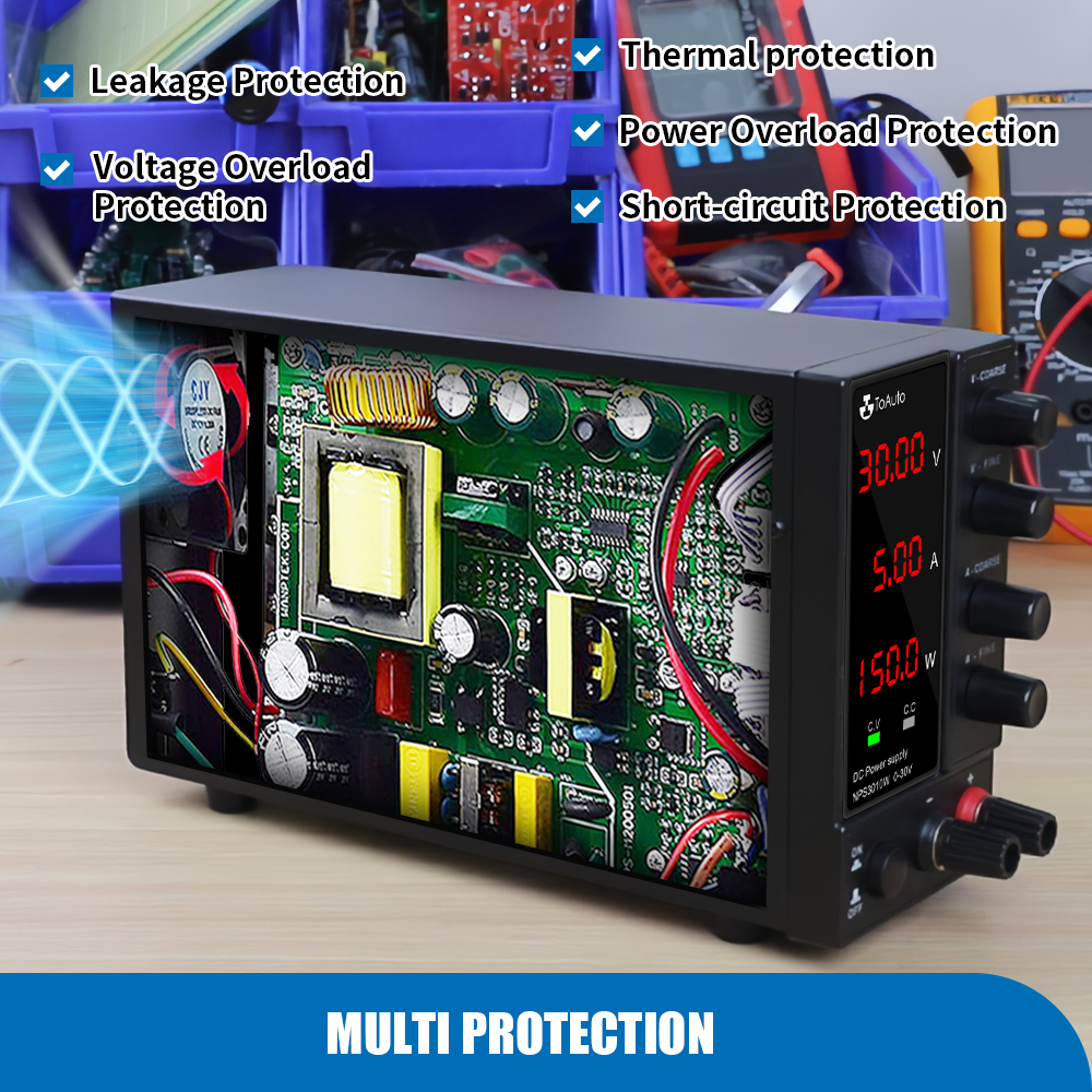 Adjustable DC Power Supply 30V 10A/6A Precision LED Digital Variable Switching