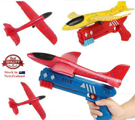 Airplane Launcher Toy Catapult Aircraft Plane Gun Outside Flying Launcher Toys