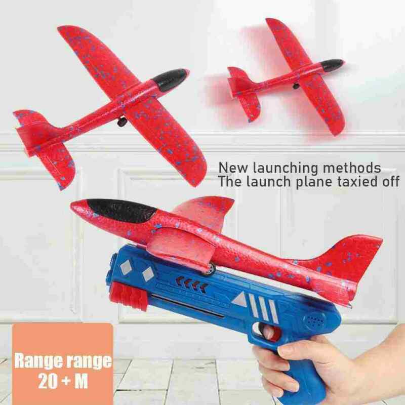 Airplane Launcher Toy Catapult Aircraft Plane Gun Outside Flying Launcher Toys