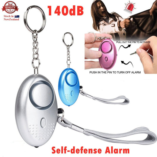 140dB Personal Alarm Keychain Rape Attack Panic Security Emergency Alert Torch