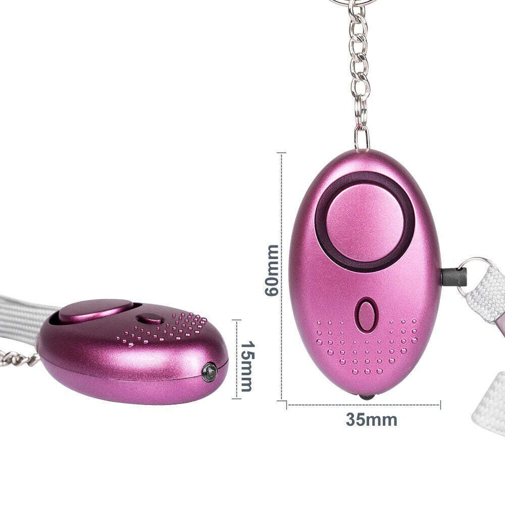 140dB Personal Alarm Keychain Rape Attack Panic Security Emergency Alert Torch