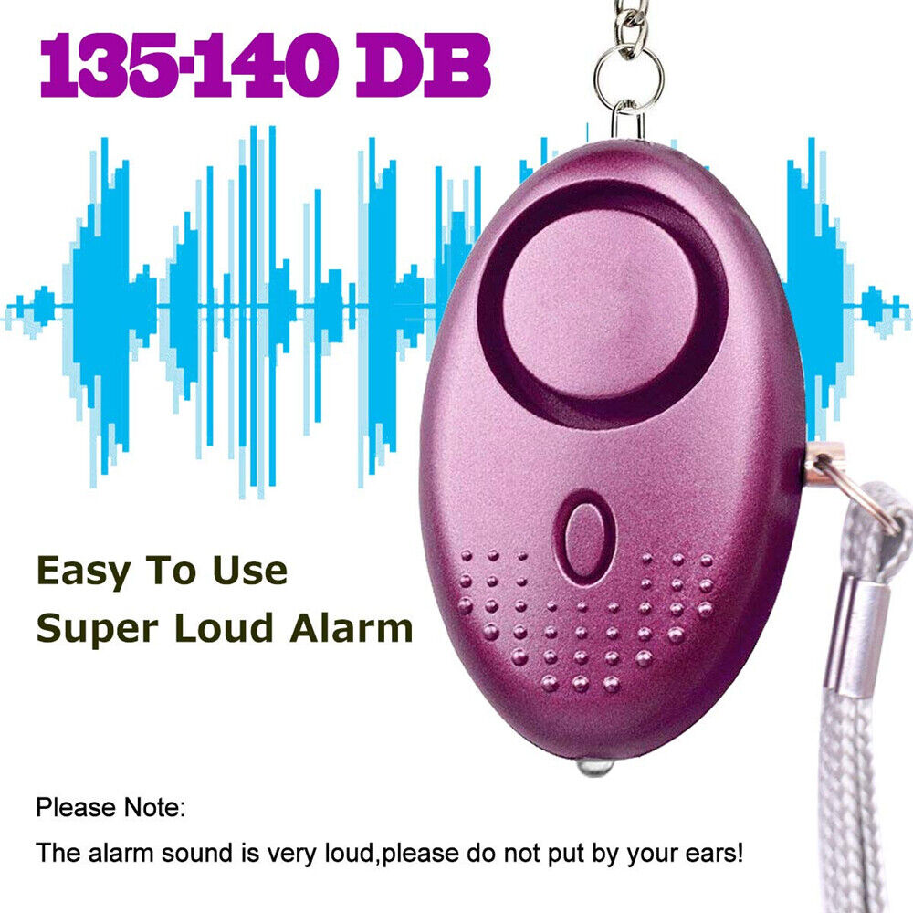 140dB Personal Alarm Keychain Rape Attack Panic Security Emergency Alert Torch