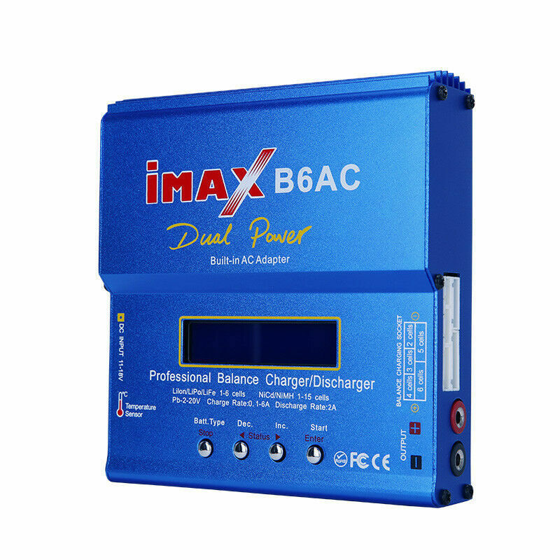 RC Lipo Charger Lithium NiMh Battery Balance Discharger AC Digital IMax B6AC 80W