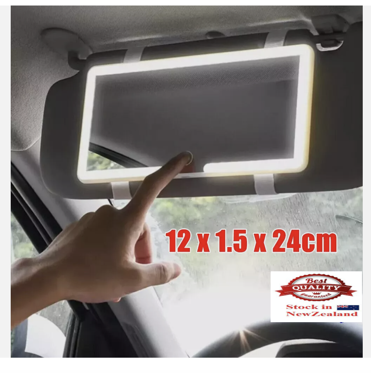 Car Sun Visor LED Makeup Cosmetic Vanity Mirror Set 3 Type Light Touch Screen