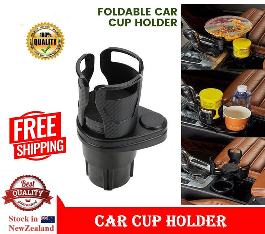 2in1 Car Cup Holder Expander Adapter 360° Adjustable Base Water Cup Drink Holder