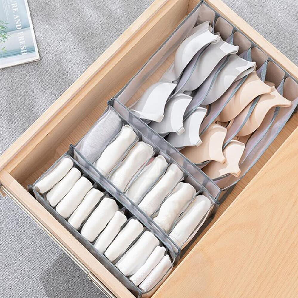 Grids Drawer Organiser Divider Jeans Sock Underwear Storage Closet Wardrobe