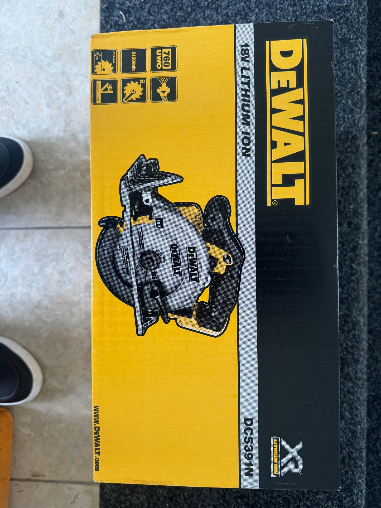 DeWalt DCS391N-XE 18V XR Li-Ion 165mm (6.5") Cordless Circular Saw - Skin Only