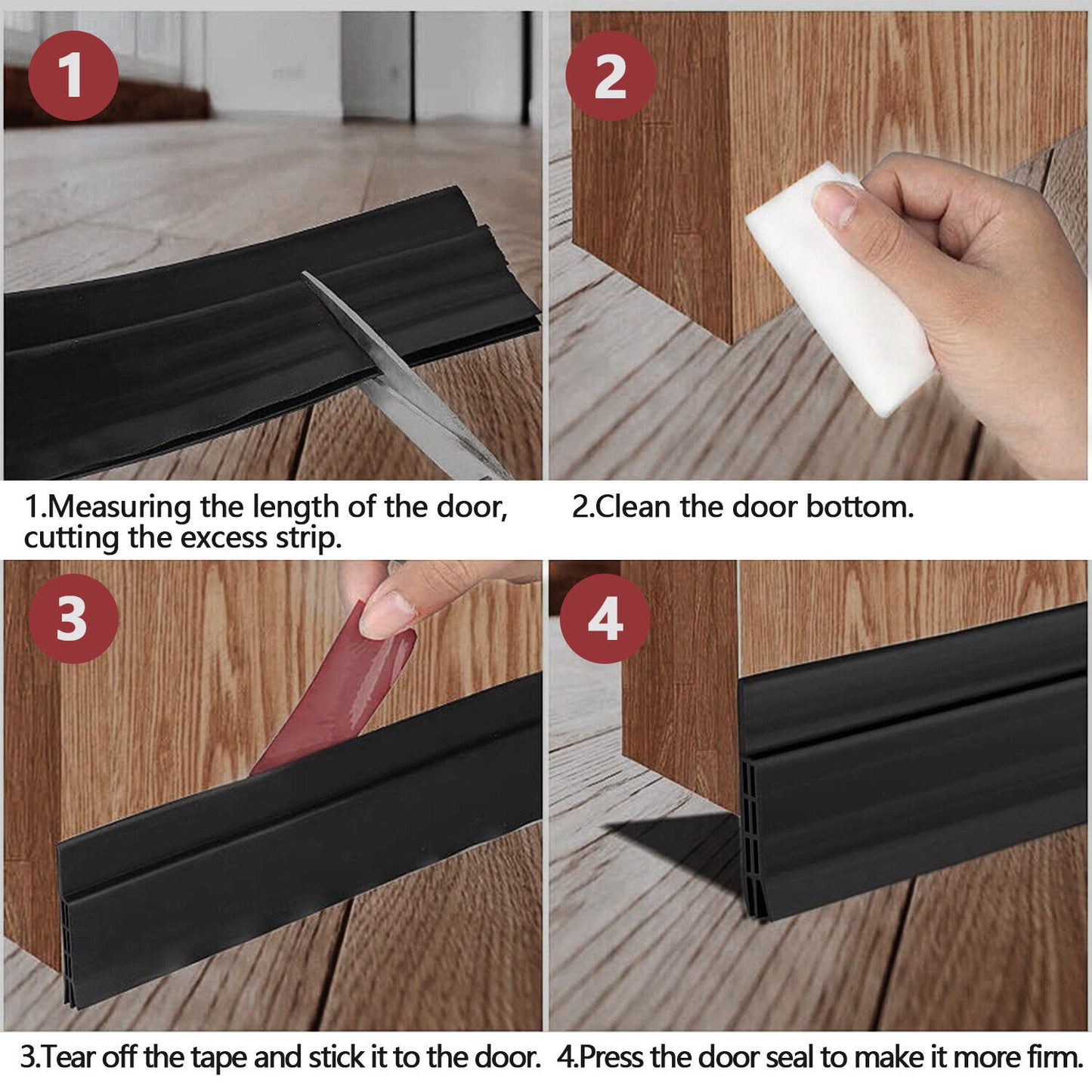 Soundproof Windproof Under Door Draft Insect Stopper Control Door Seal Strip