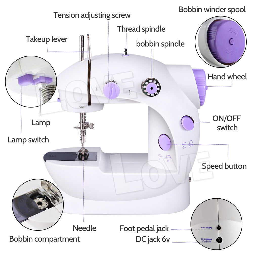 Electric Sewing Machine Mini Multi-Function Portable Hand Held Desktop Home