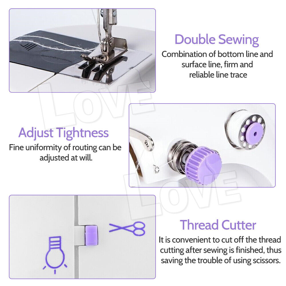 Electric Sewing Machine Mini Multi-Function Portable Hand Held Desktop Home