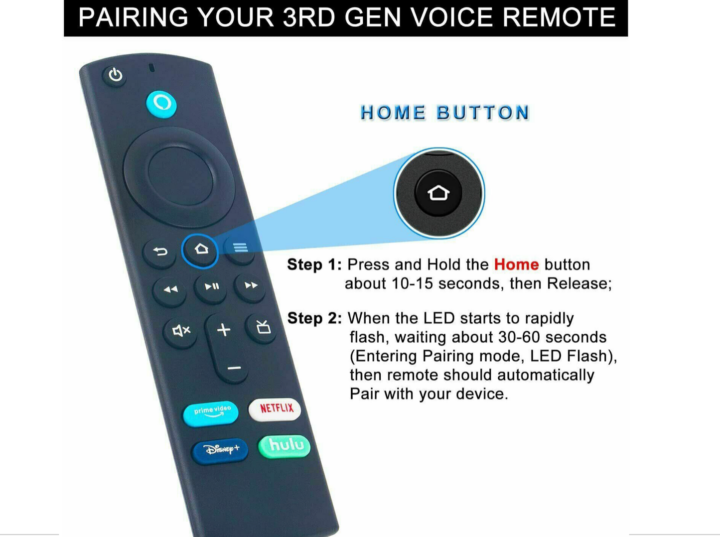 Replace L5B83G For Amazon Fire TV Stick 4K Fire TV Cube Voice Remote Control