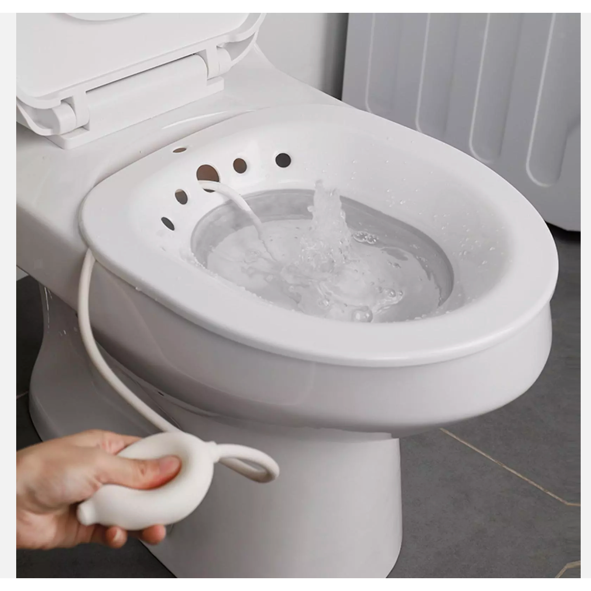 Foldable Hanging Toilet Sitz Bath for Postpartum Hemorrhoids Patients Healing