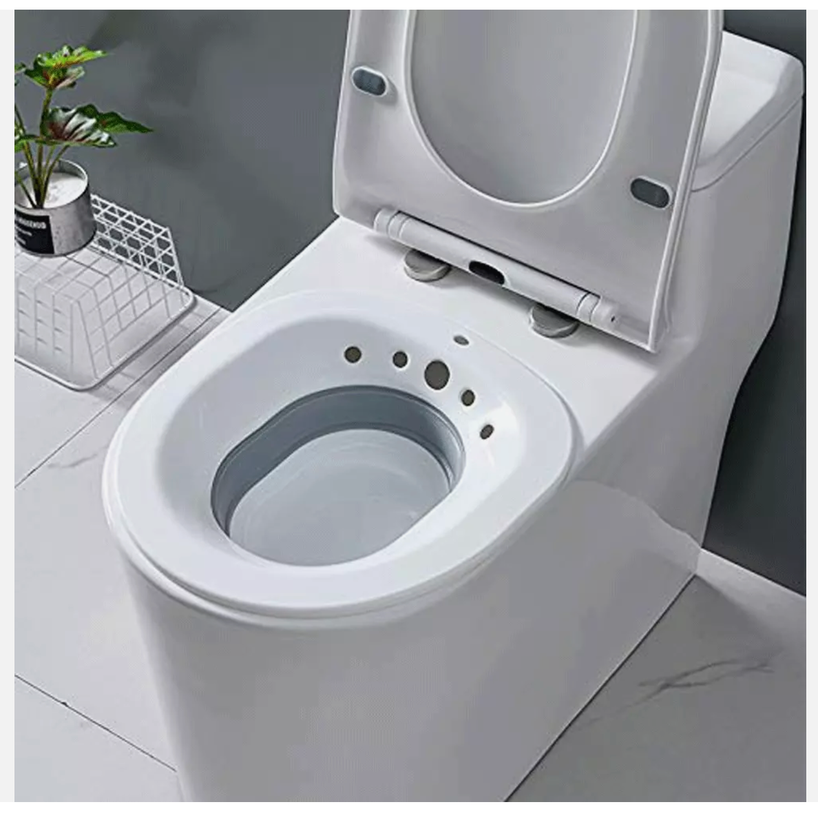 Foldable Hanging Toilet Sitz Bath for Postpartum Hemorrhoids Patients Healing