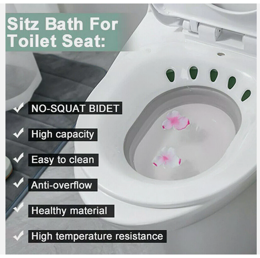 Foldable Hanging Toilet Sitz Bath for Postpartum Hemorrhoids Patients Healing