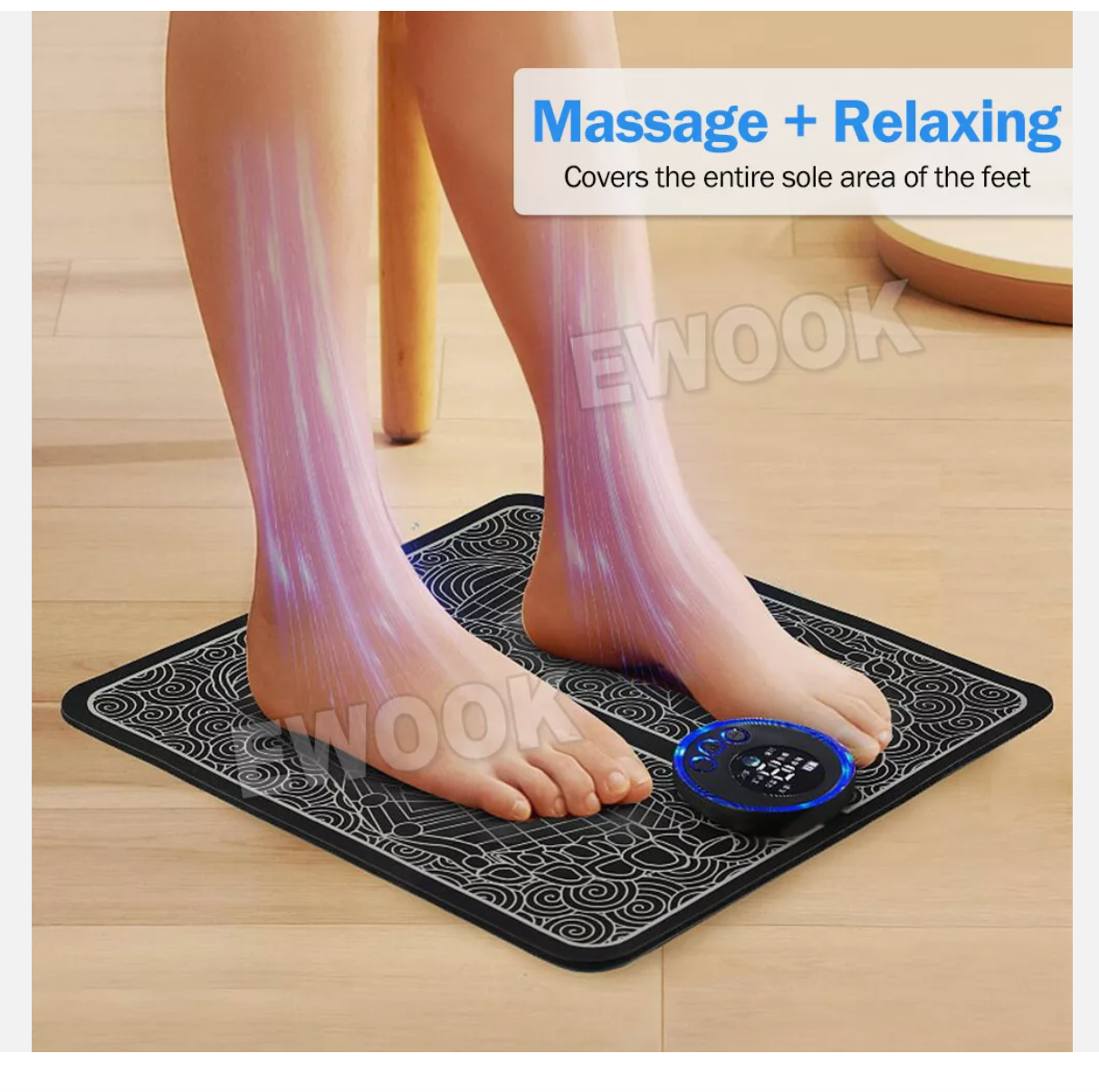 Electric EMS Foot Massager Mat Relax Muscle Stimulator Leg Shaping Massage Pad