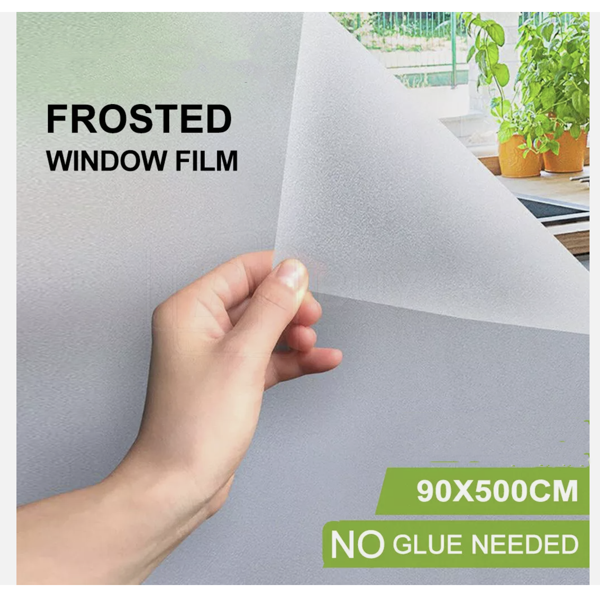 90cm*5m Clear Frosted Home Window Glass Removable Privacy Film