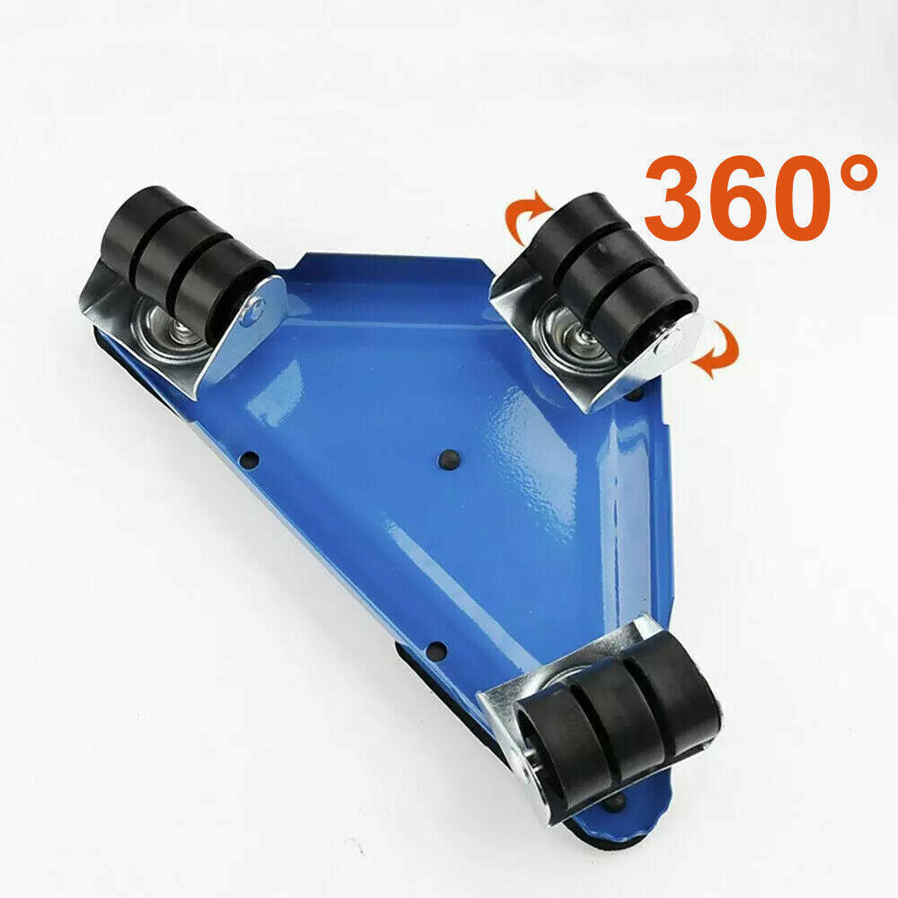 5PCS Heavy Furniture Lifter Mover 360° Rotation Wheels Moving Kit Slider Pad