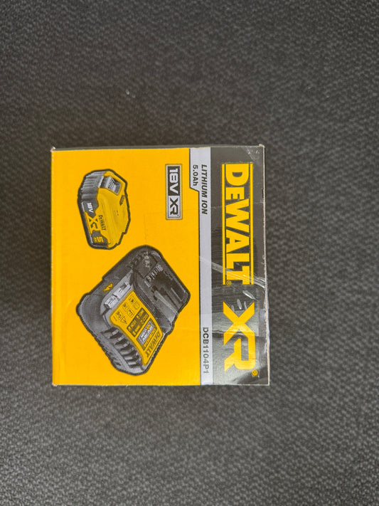 Dewalt Tool Battery 5.0Ah & Charger Kit DCB1104P1-XE