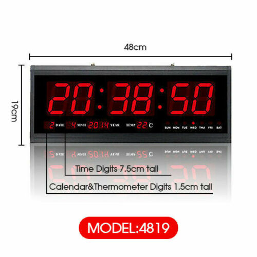 Jumbo LED Wall Desk Clock