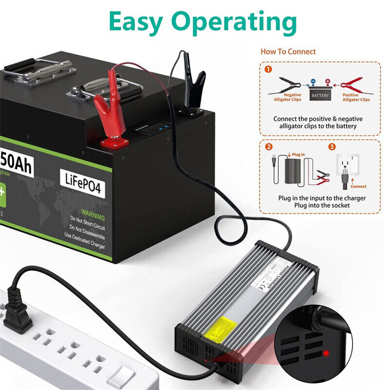 Lithium AC/DC 12V 20A Battery Charger For Lithium Iron LiFePO4