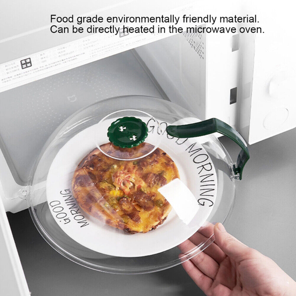 Microwave Food Dish Anti-Splatter Cover Guard Lid With Steam Vents Plate Covers