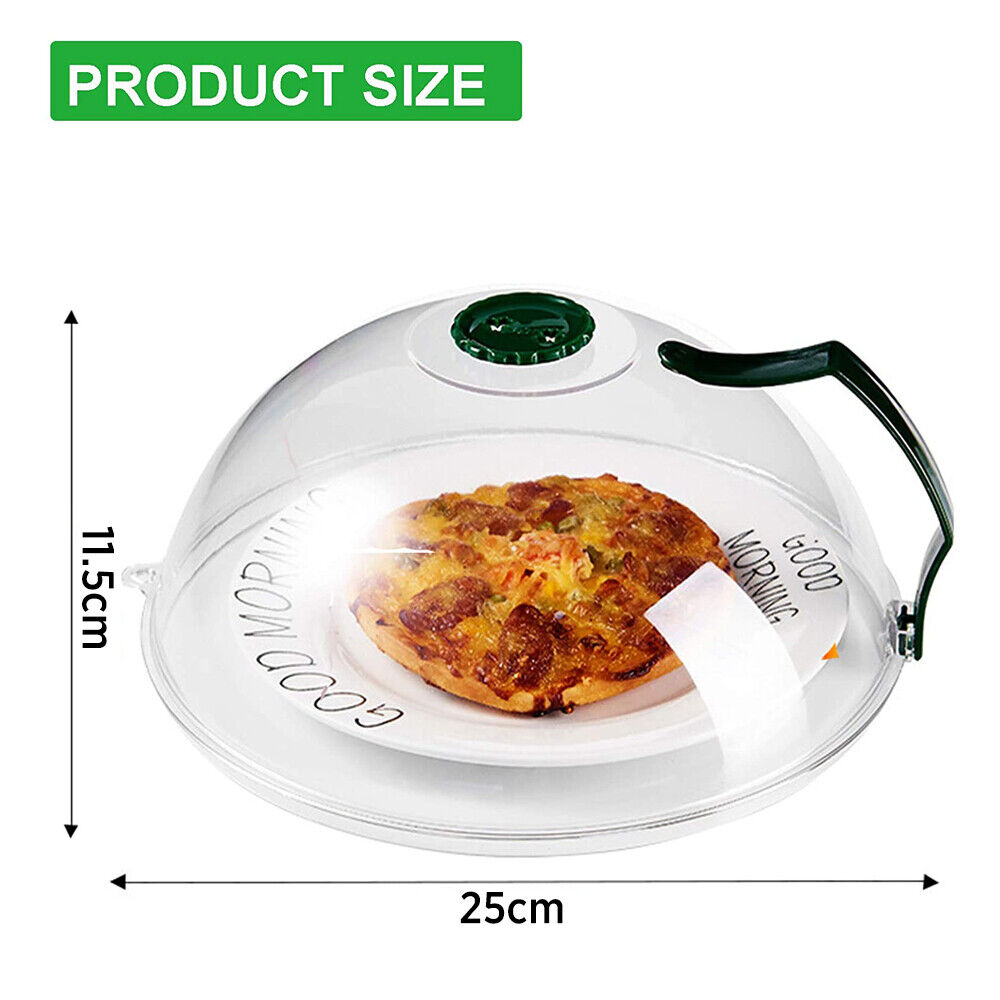 Microwave Food Dish Anti-Splatter Cover Guard Lid With Steam Vents Plate Covers