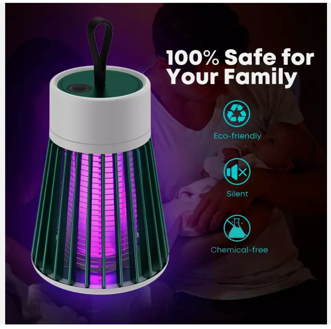 Electric Mosquito Killer Lamp Insect Catcher Fly Bug Zapper Trap LED UV Mozzie